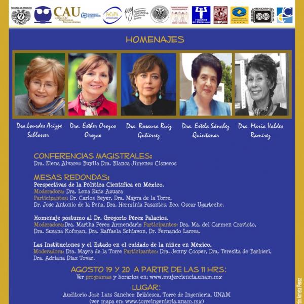 Cartel de un homenaje a Lourdes Arizpe